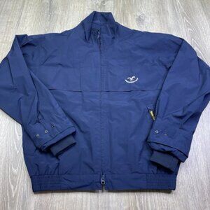 Zero Restriction Men’s Gore Tex Golf Shell Jacket Windbreaker Size M Medium Blue